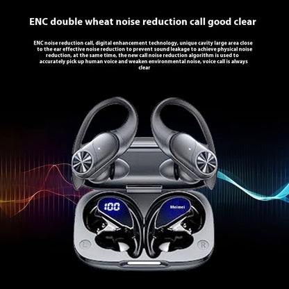 T60 Wide Universal Bluetooth Earphone Intelligent Noise Reduction Running Large Power Waterproof