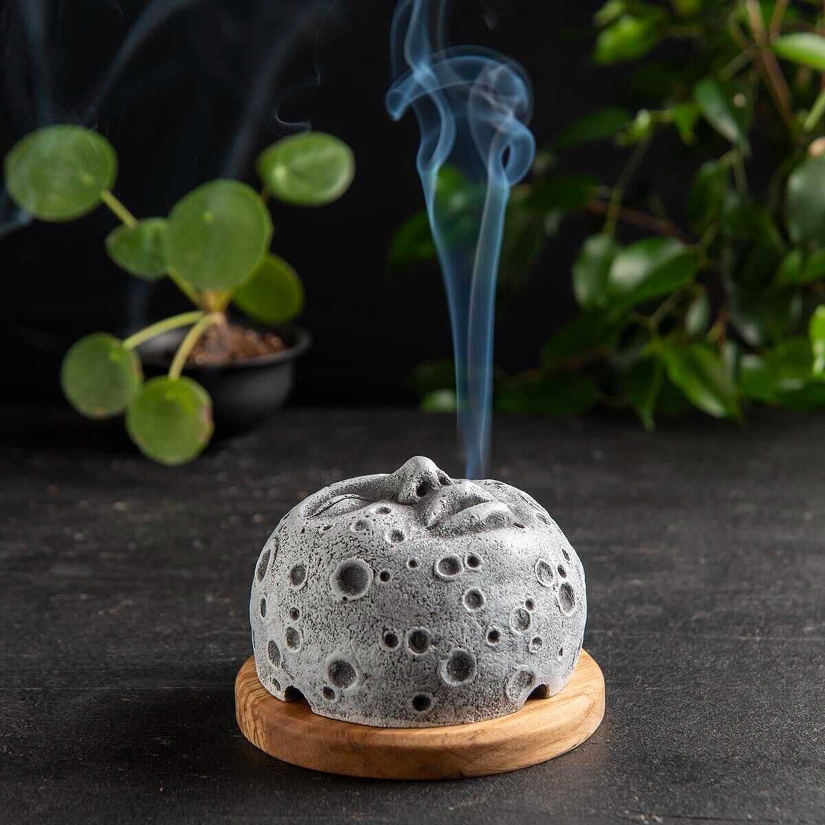 Small Commodity Backflow Incense Burner Wooden Base Spoof Gift Resin Crafts