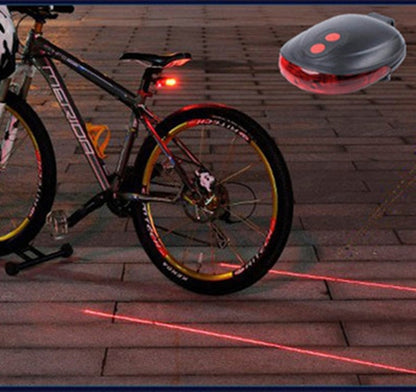 Bicycle Tail Light 5LED   2Laser