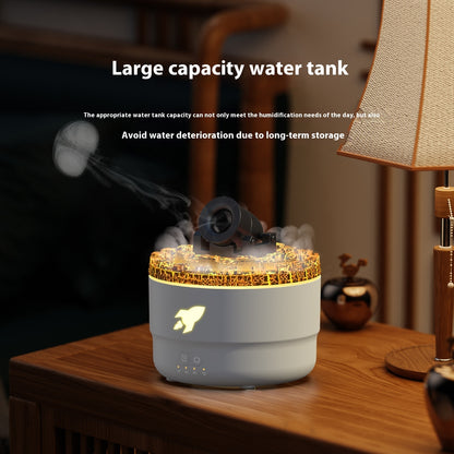 Battery Aroma Diffuser Convenient Home Bedroom Colorful Flame Ambience Light Large Spray Humidifier