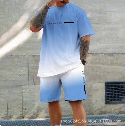 Casual Sports Short Sleeve Shorts For Men