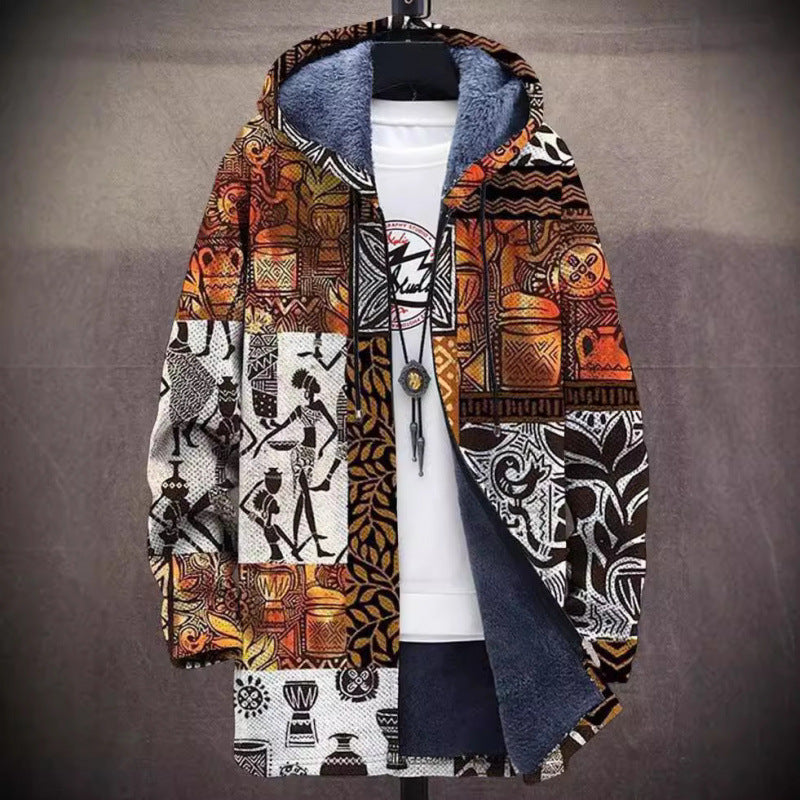 Fashion Digital Printing Fleece Padded Coat Jacket