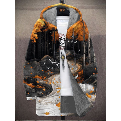 Fashion Digital Printing Fleece Padded Coat Jacket