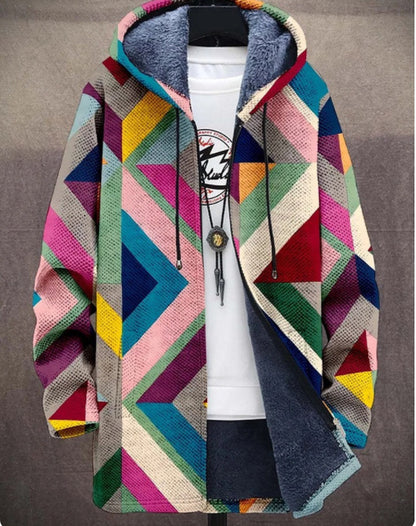 Fashion Digital Printing Fleece Padded Coat Jacket