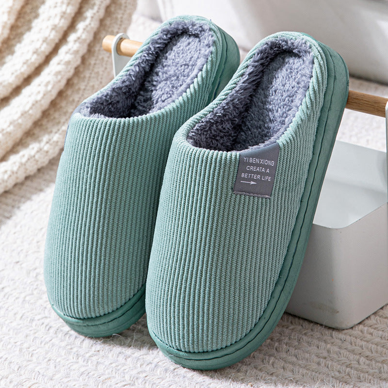 Non-slip Plus Velvet Cotton Slippers