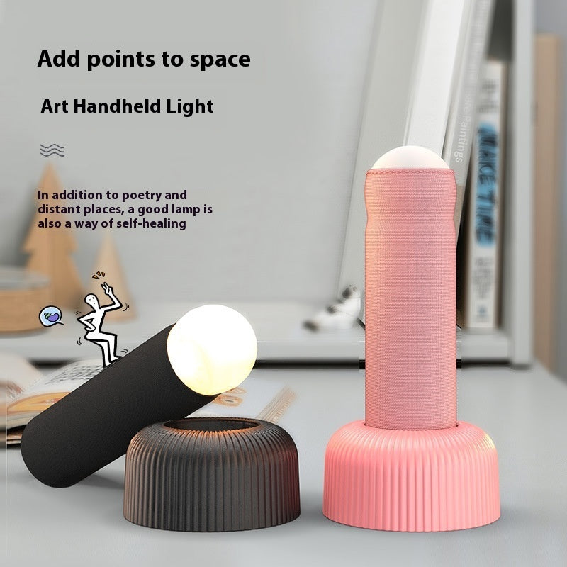 Creative Handheld Night Light Original Design LED Beads Interesting Way Of Switching On And Off Has A Base For Placing On Table