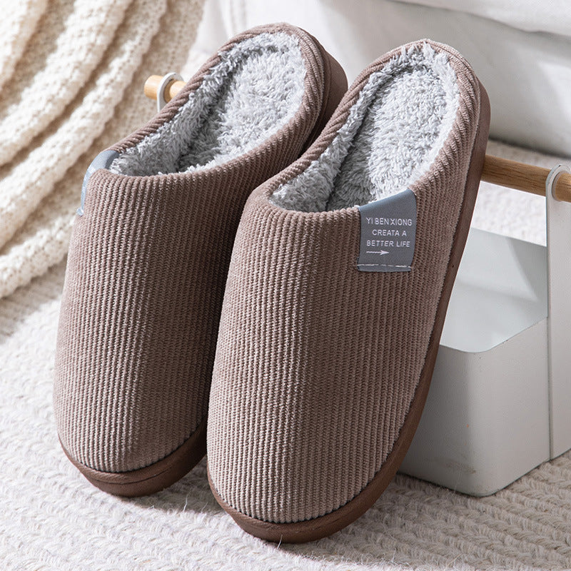 Non-slip Plus Velvet Cotton Slippers